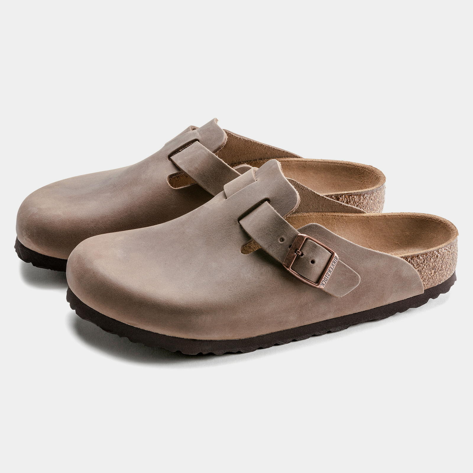 Boston Oiled Leather Tobacco Brown Flats