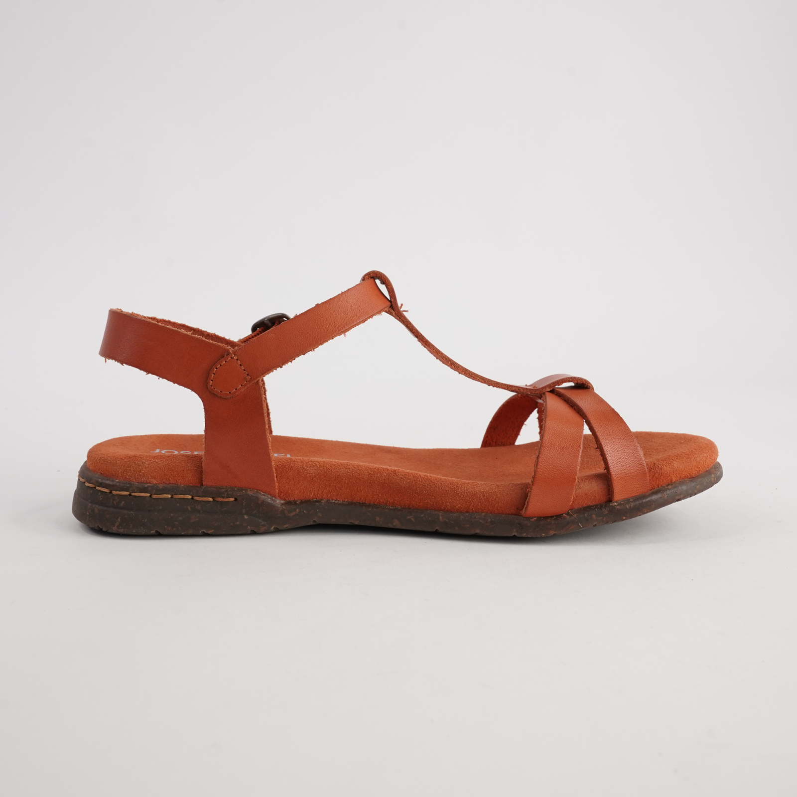 Fabricia 01 Orange Leather Sandals