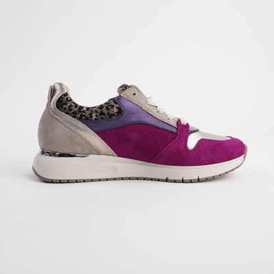 Glinda Purple Multi Leather Sneakers