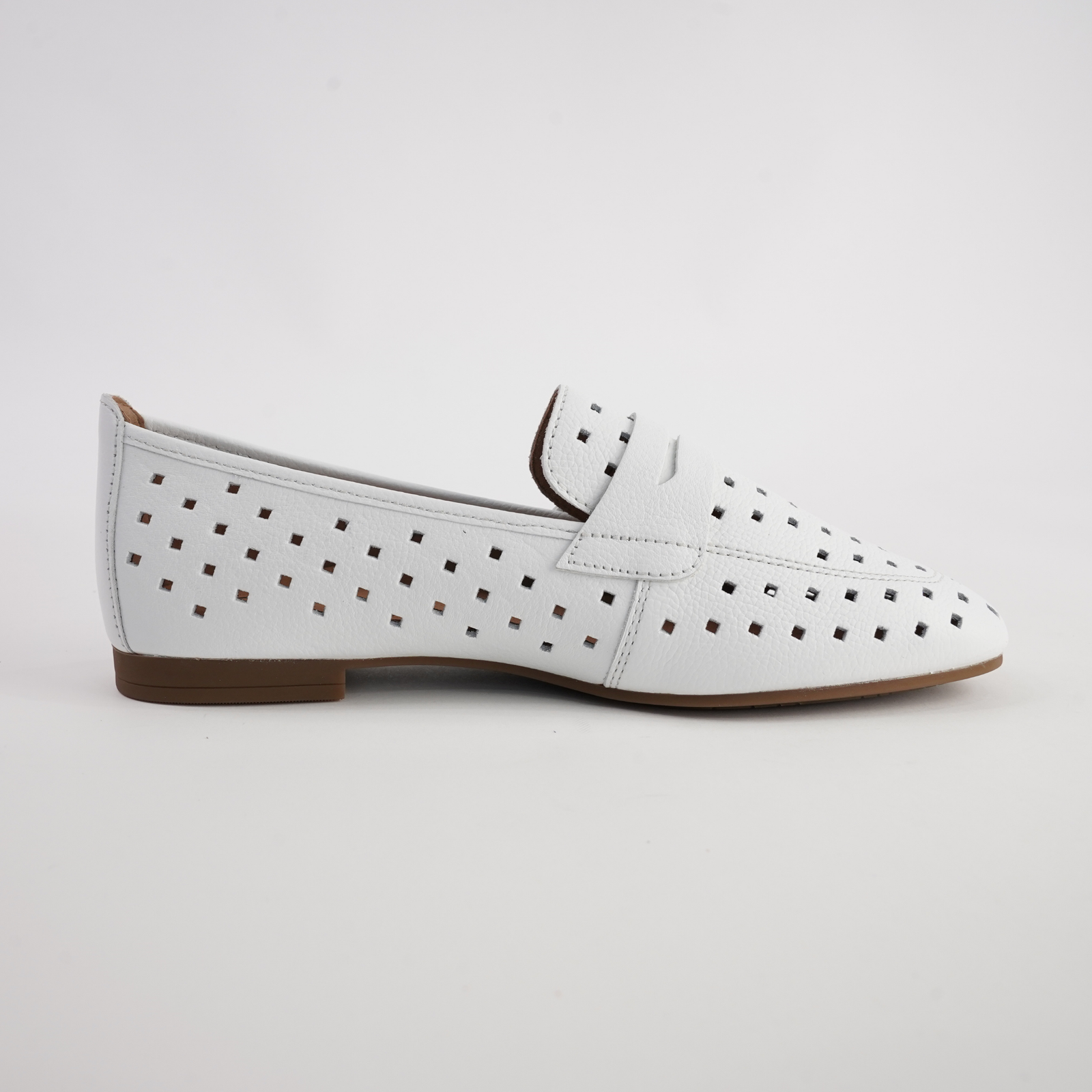Dorothy White Leather Loafers