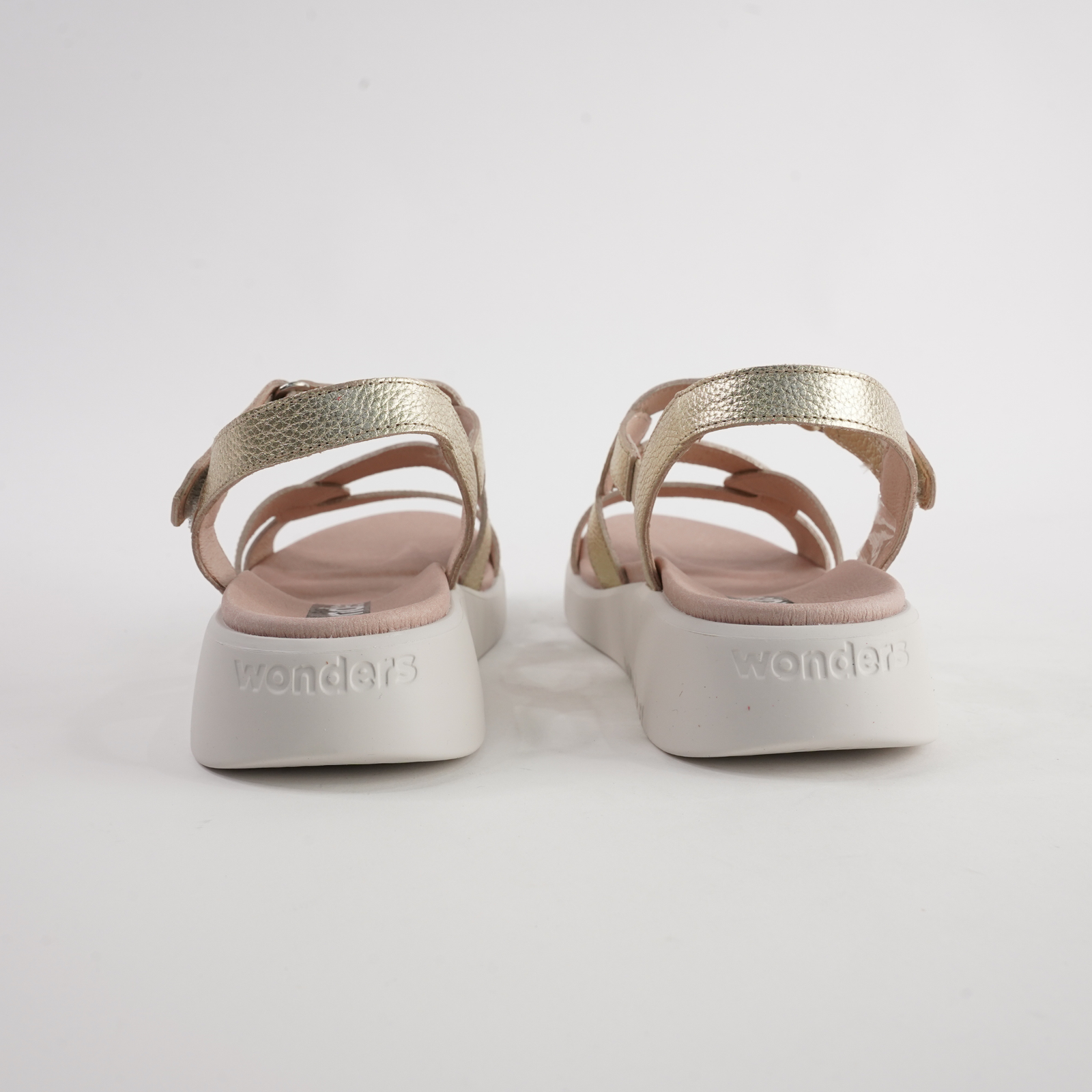 Chantal Platino/ Off White Sole Leather Sandals