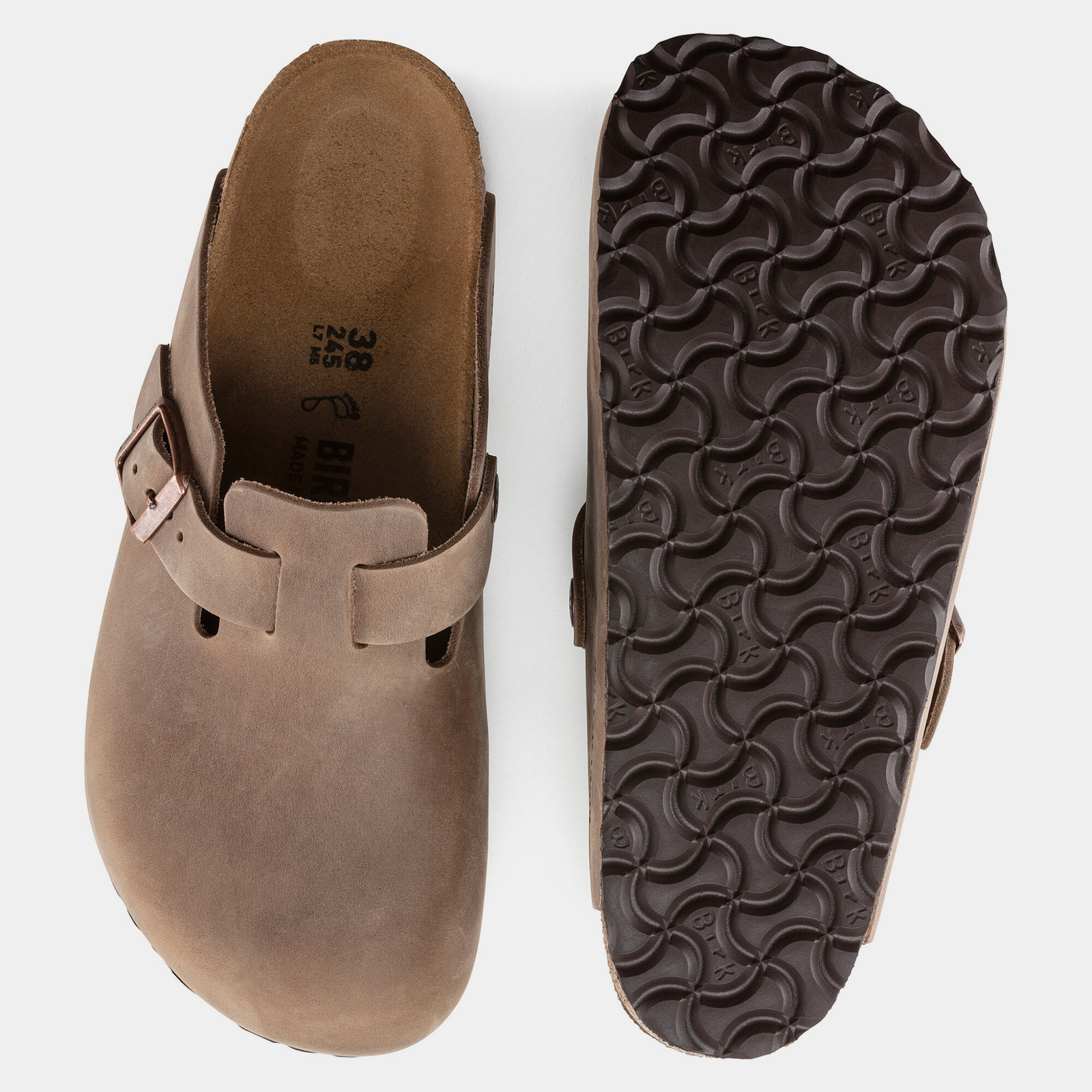 Boston Oiled Leather Tobacco Brown Flats