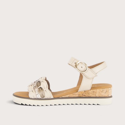 Mason Beige Multi Leather Sandals