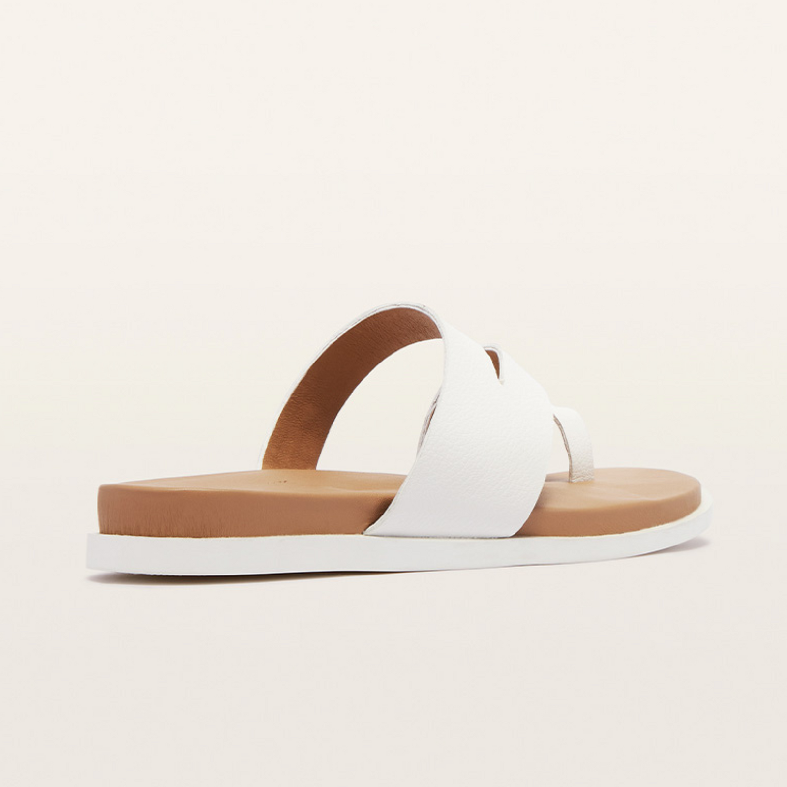 Riveria White Leather Sandals