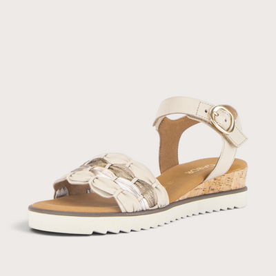 Mason Beige Multi Leather Sandals