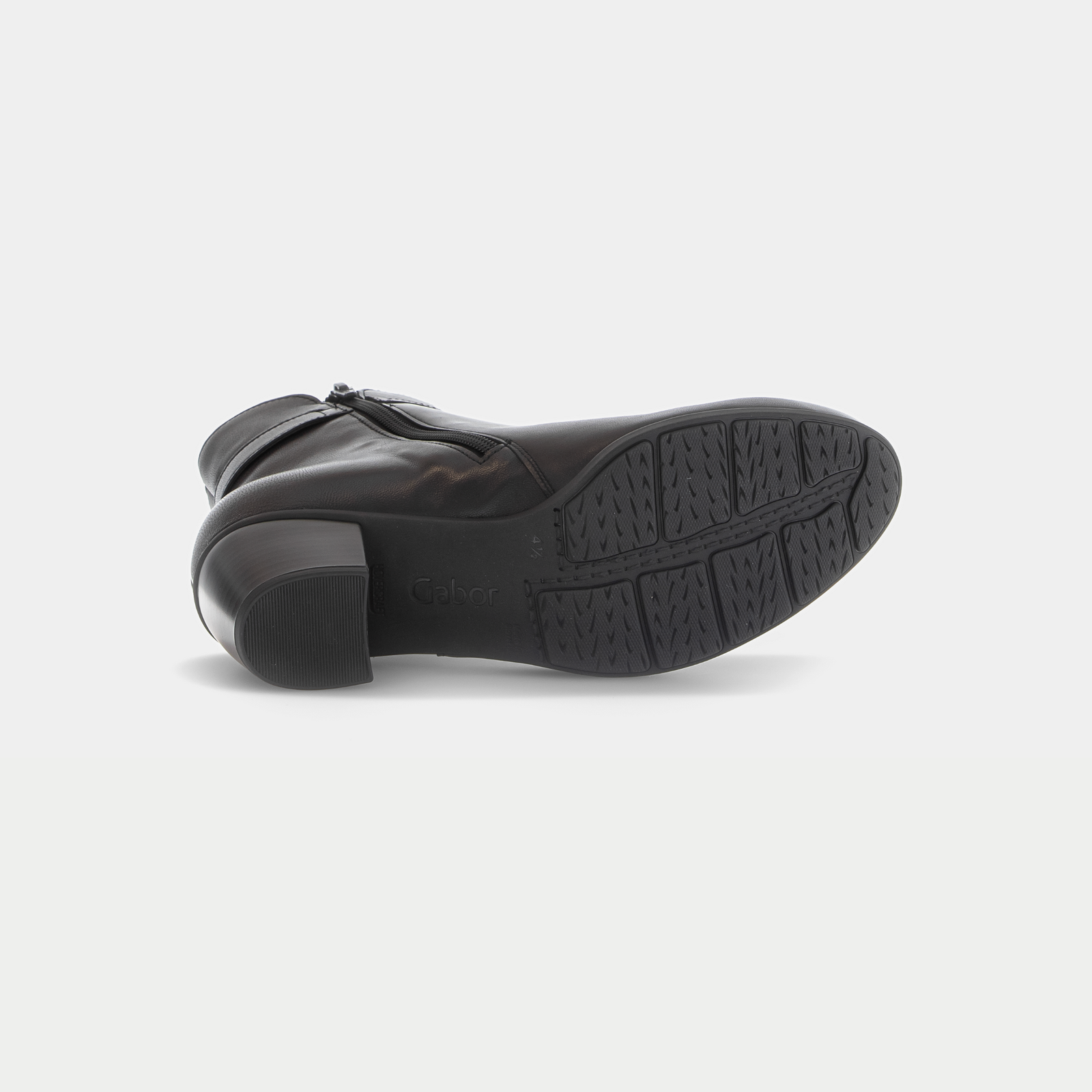 Mirellin Schwarz Leather Ankle Boots