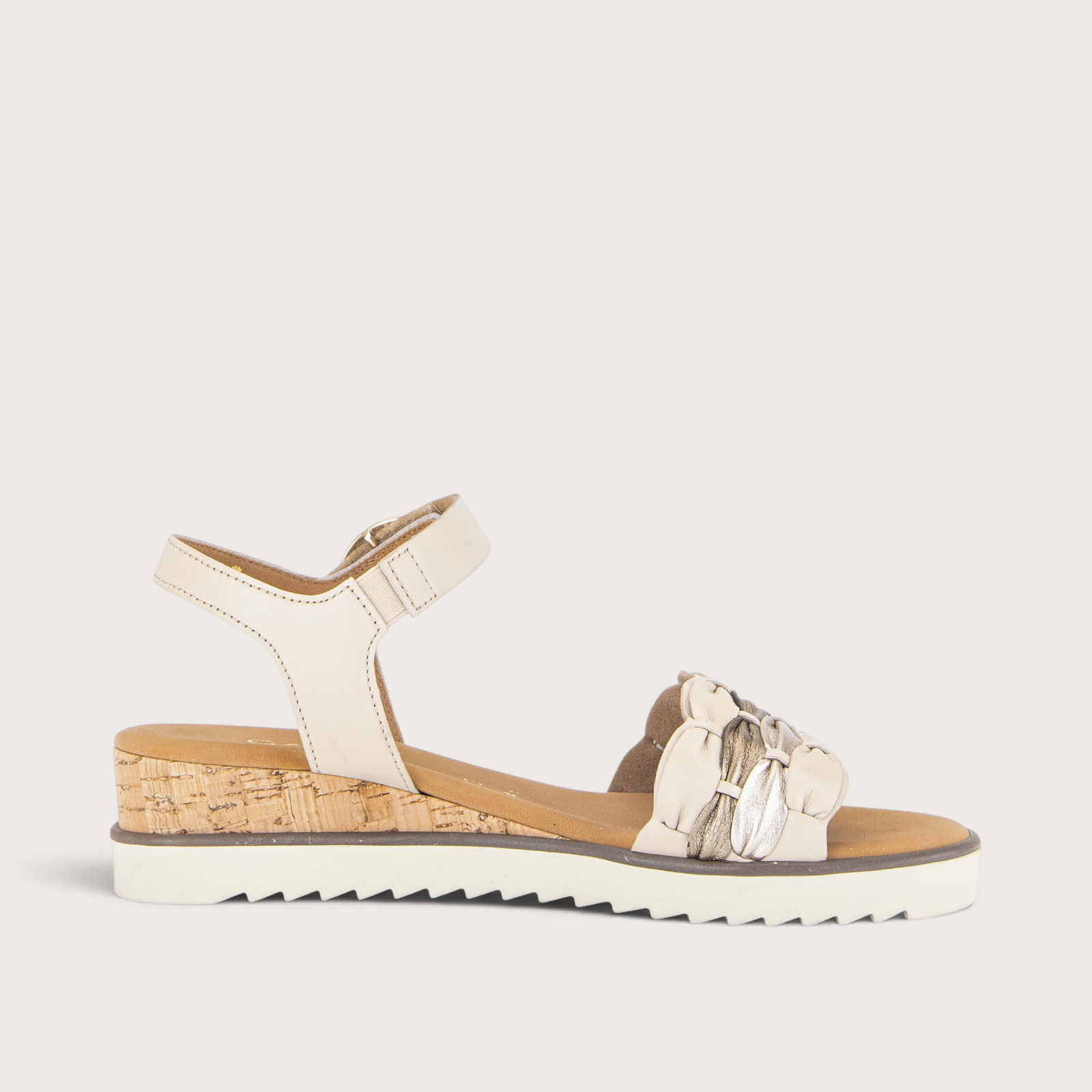 Mason Beige Multi Leather Sandals