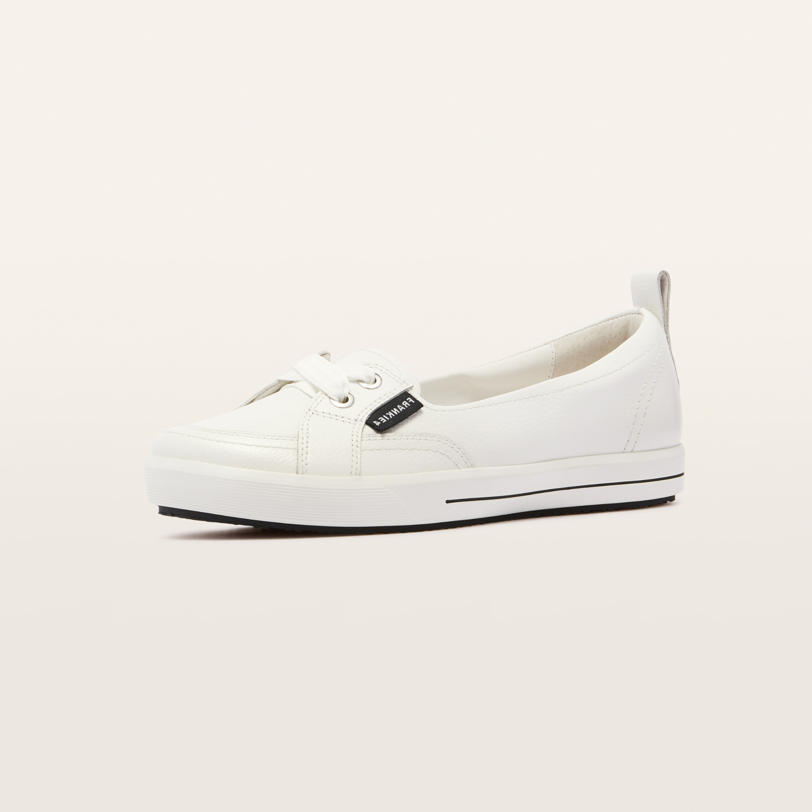 Sophie IV White Tumbled Leather Sneakers