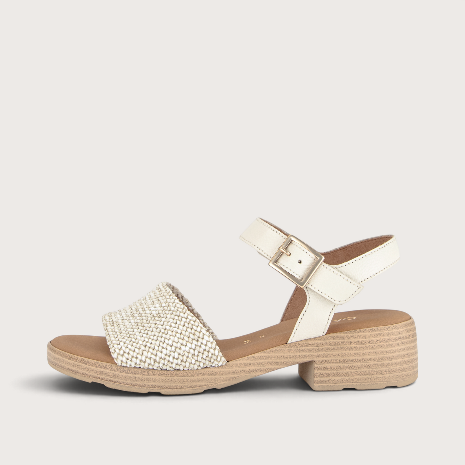 Bloom Latte Raffia Sandals