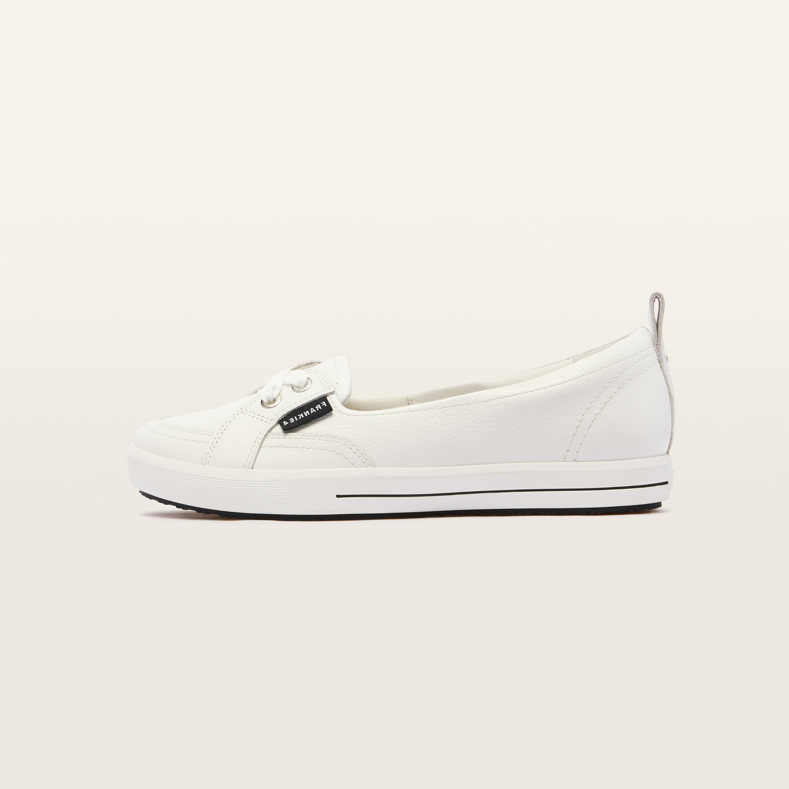 Sophie IV White Tumbled Leather Sneakers