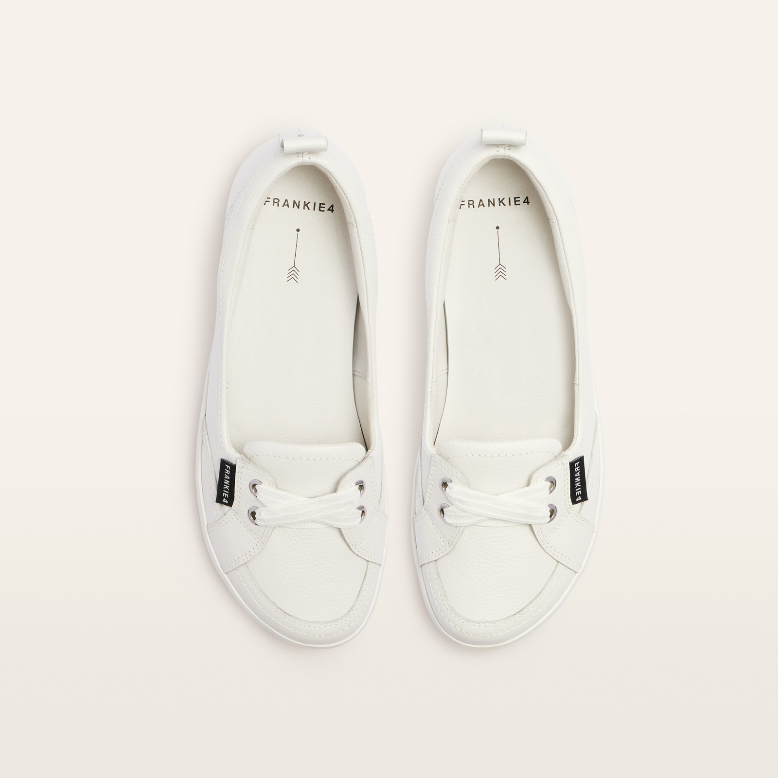 Sophie IV White Tumbled Leather Sneakers