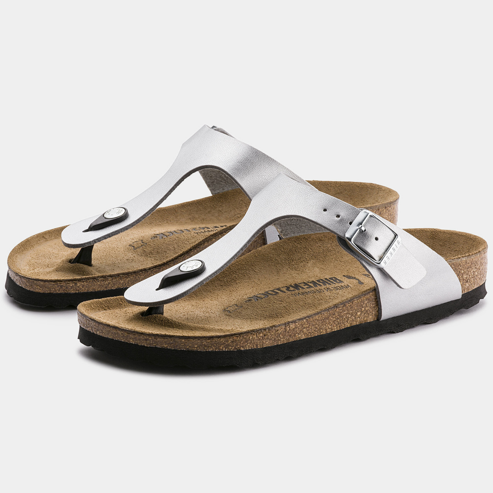 Gizeh Birko-flor Silver Sandals