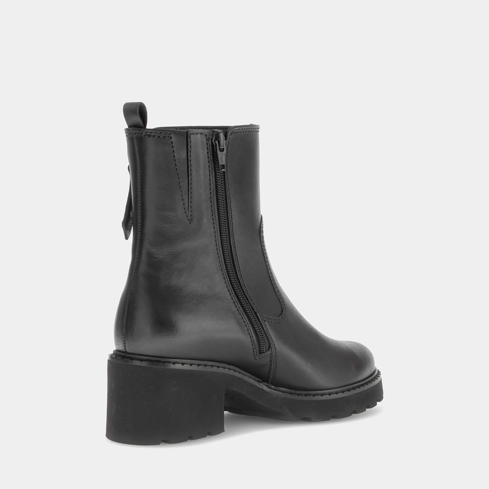 Calvone Schwarz Leather Ankle Boots