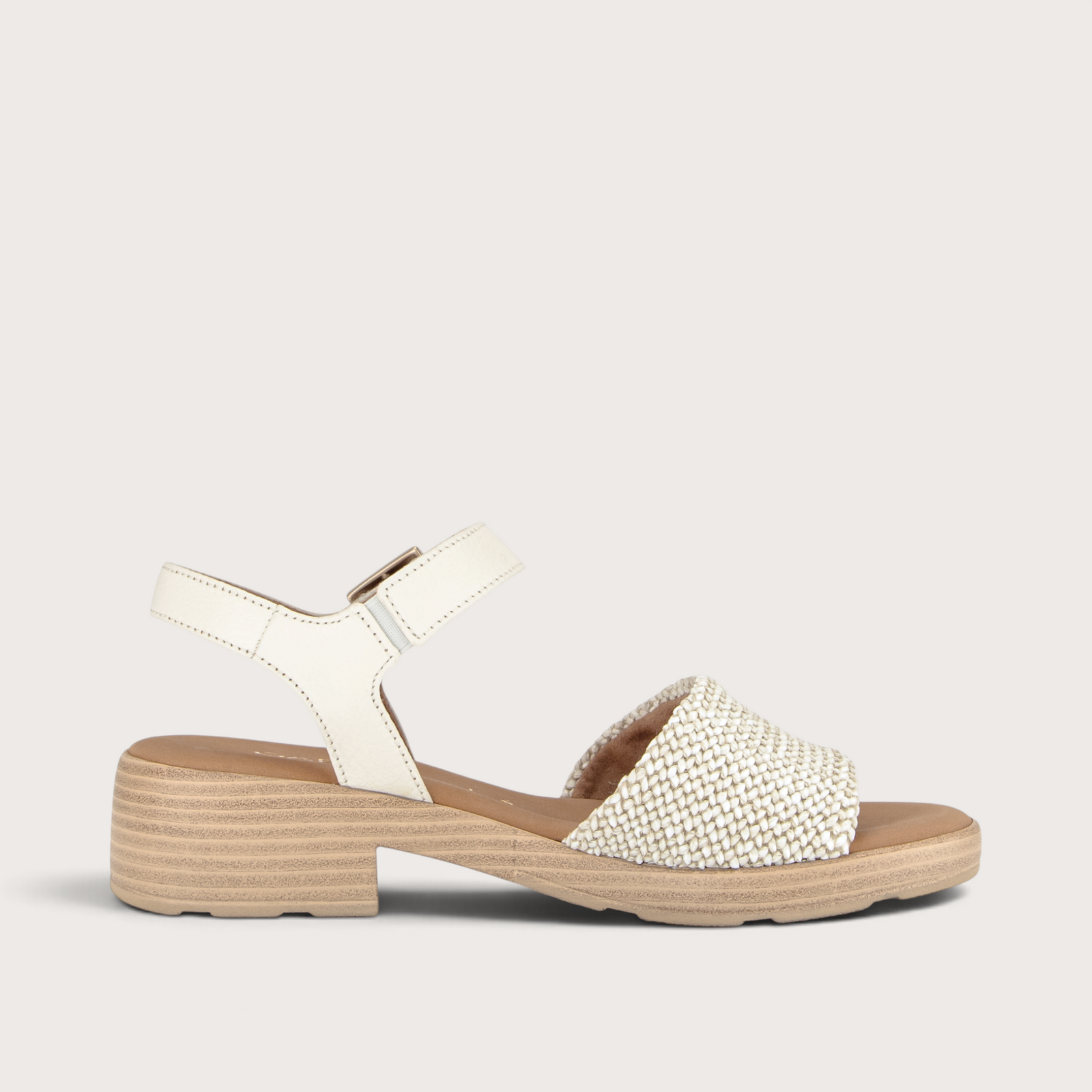 Bloom Latte Raffia Sandals