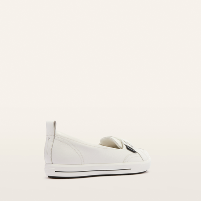 Sophie Iv White Tumbled Leather Sneakers