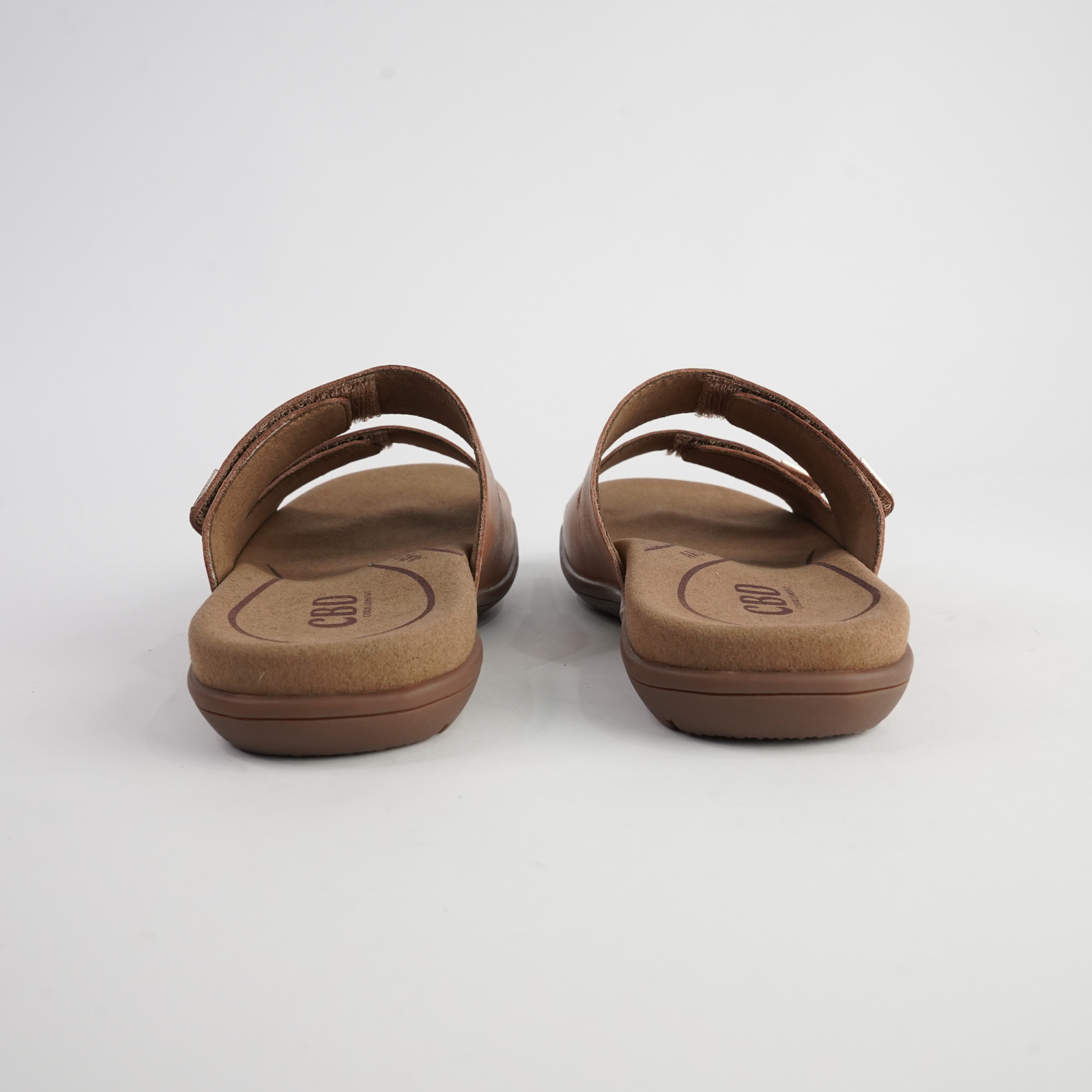 Tribe Tan Leather Slides