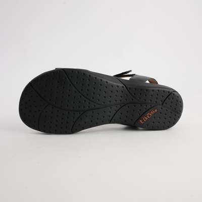 Trophy Black Leather Sandals