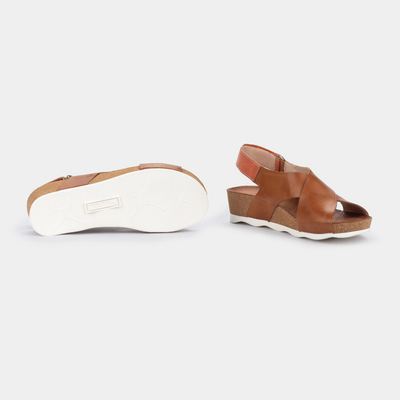 W9e-0912 Brandy Leather Sandals