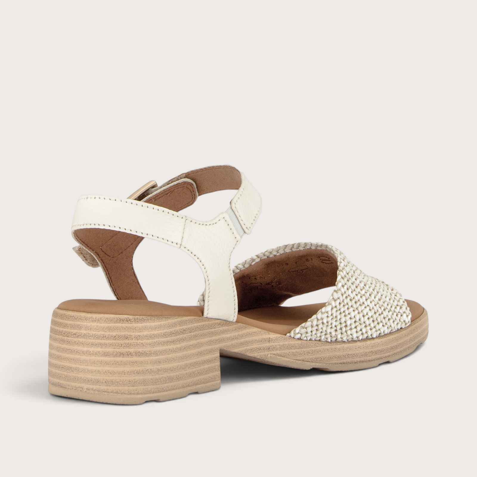 Bloom Latte Raffia Sandals