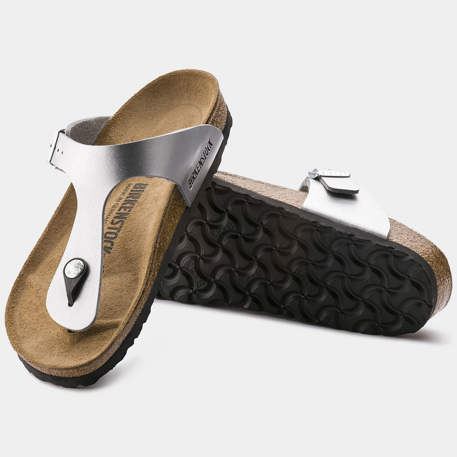 Gizeh Birko-flor Silver Sandals