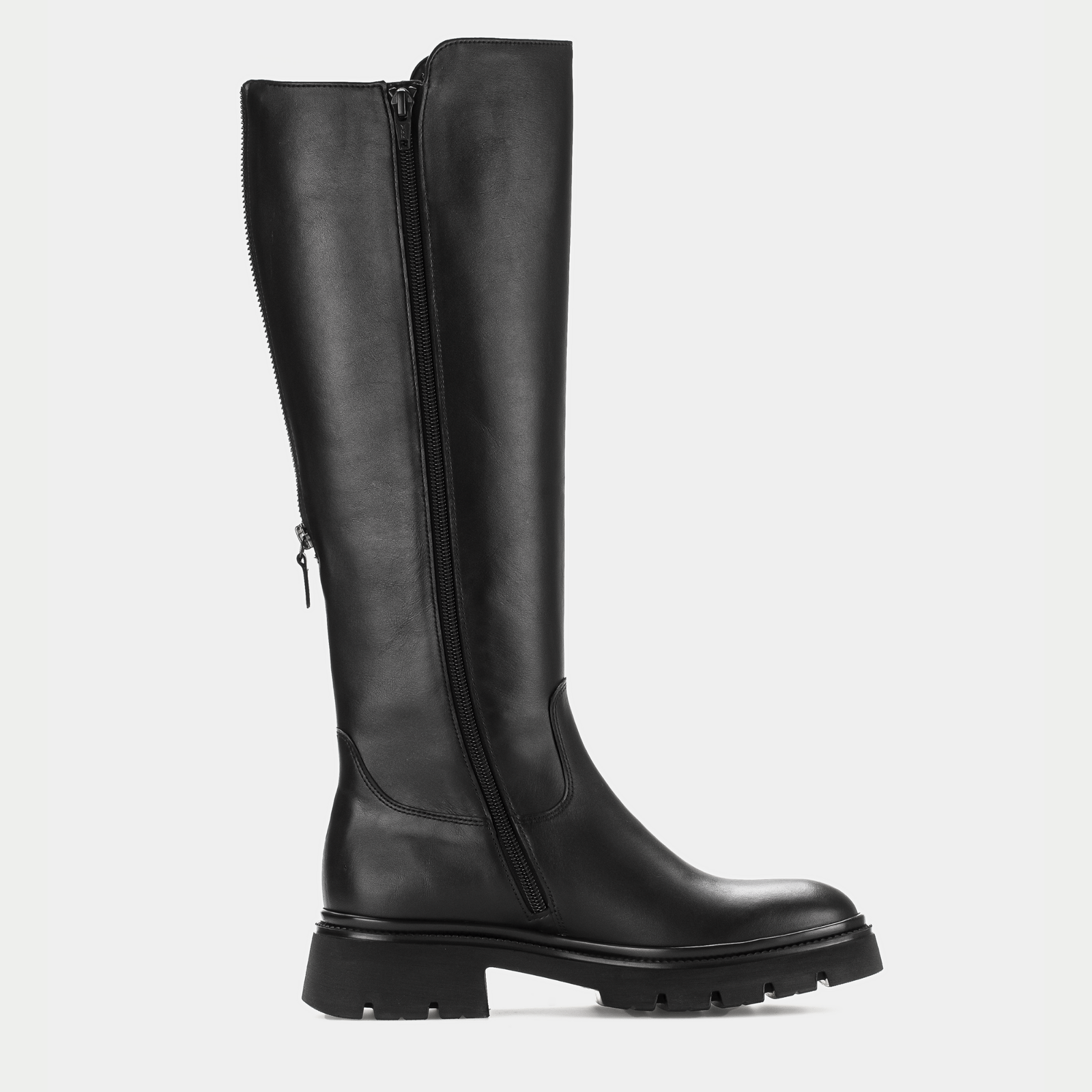 Selique Schwarz Leather Knee High Boots