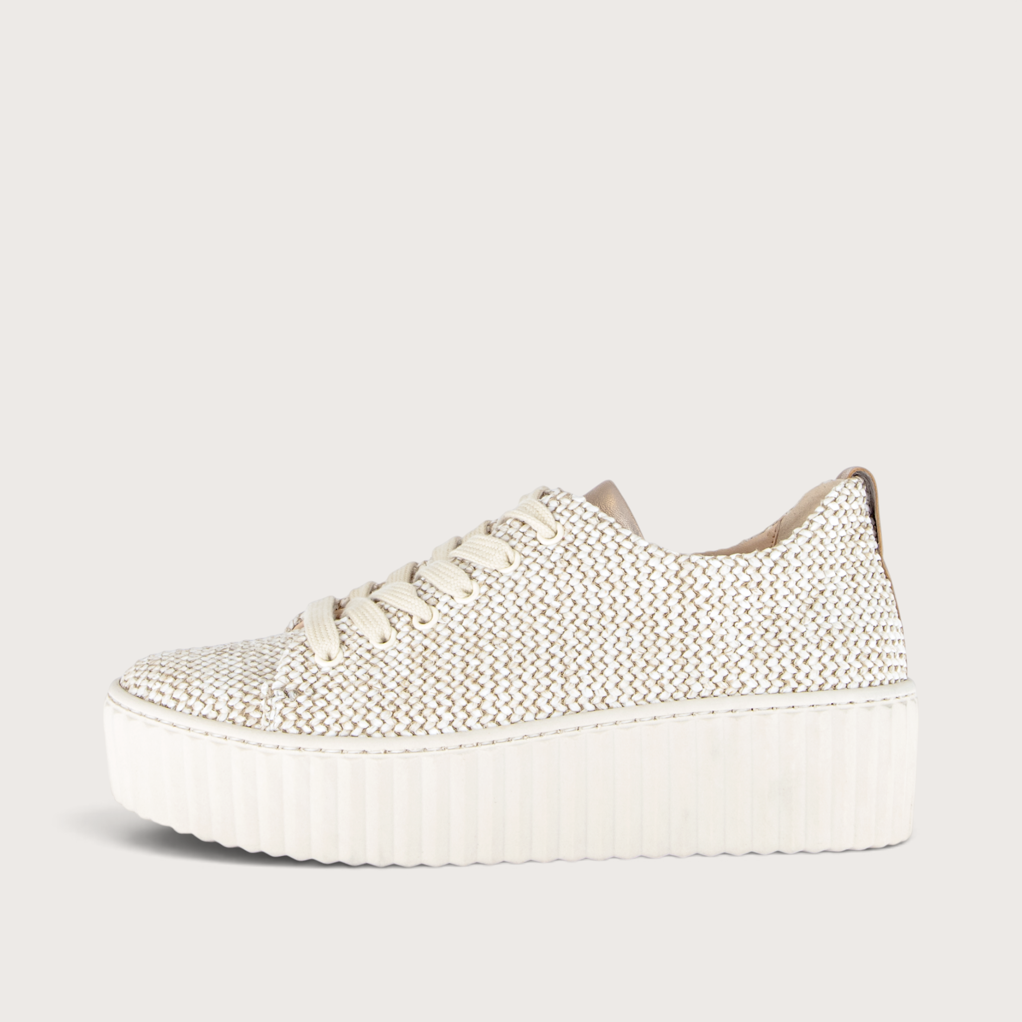 Golden Oak Raffia Sneakers