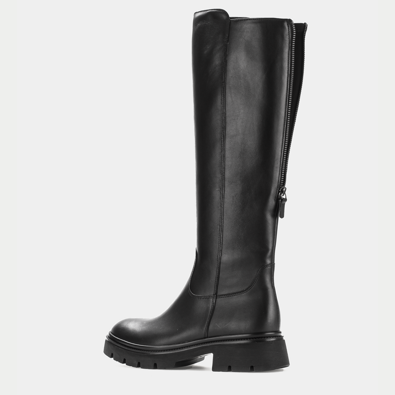 Selique Schwarz Leather Knee High Boots