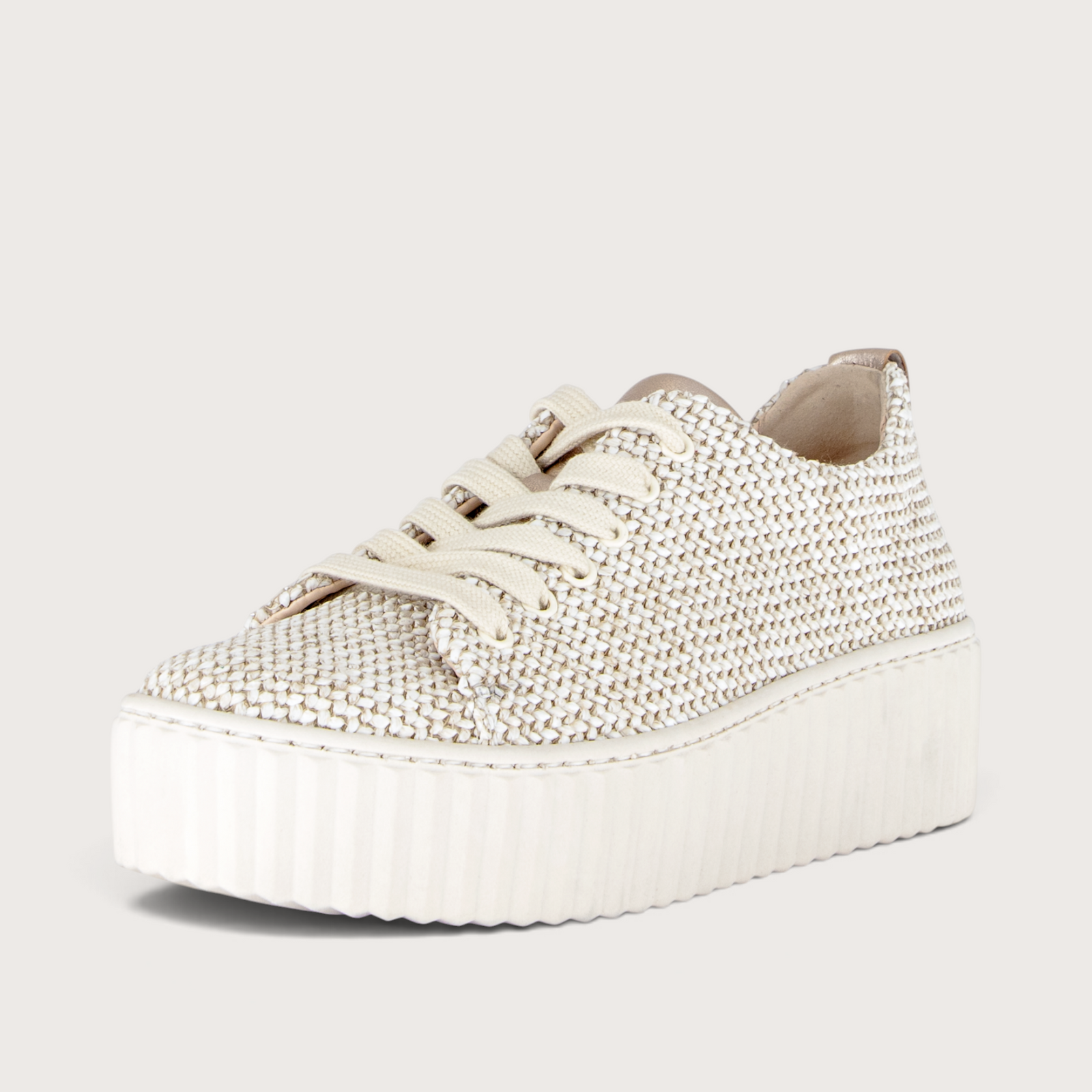 Golden Oak Raffia Sneakers