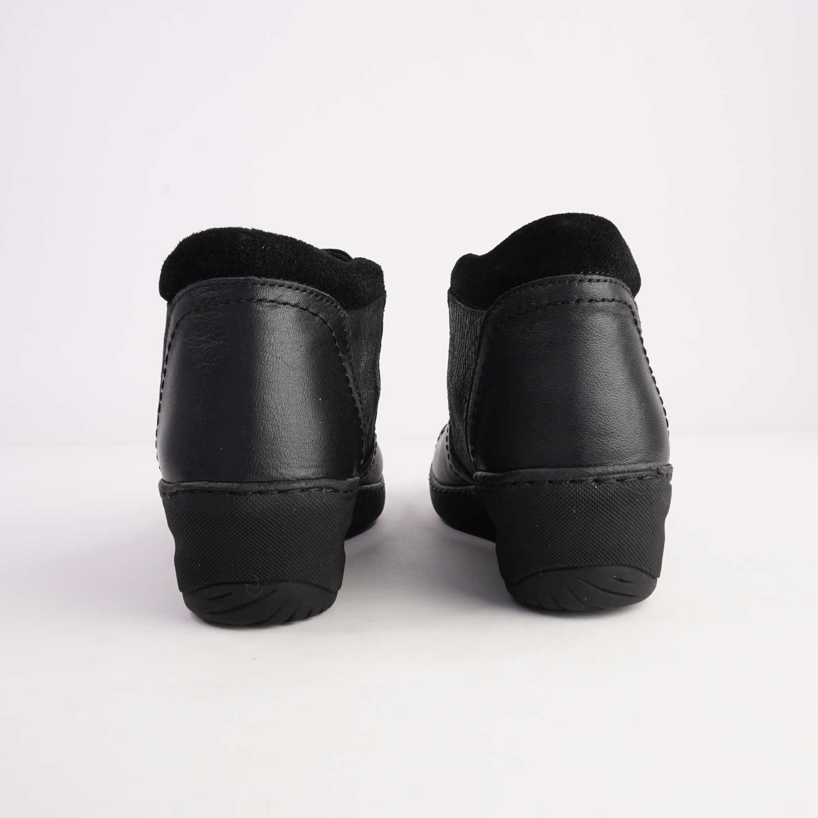 CP462-18 Black Combo Leather Ankle Boots