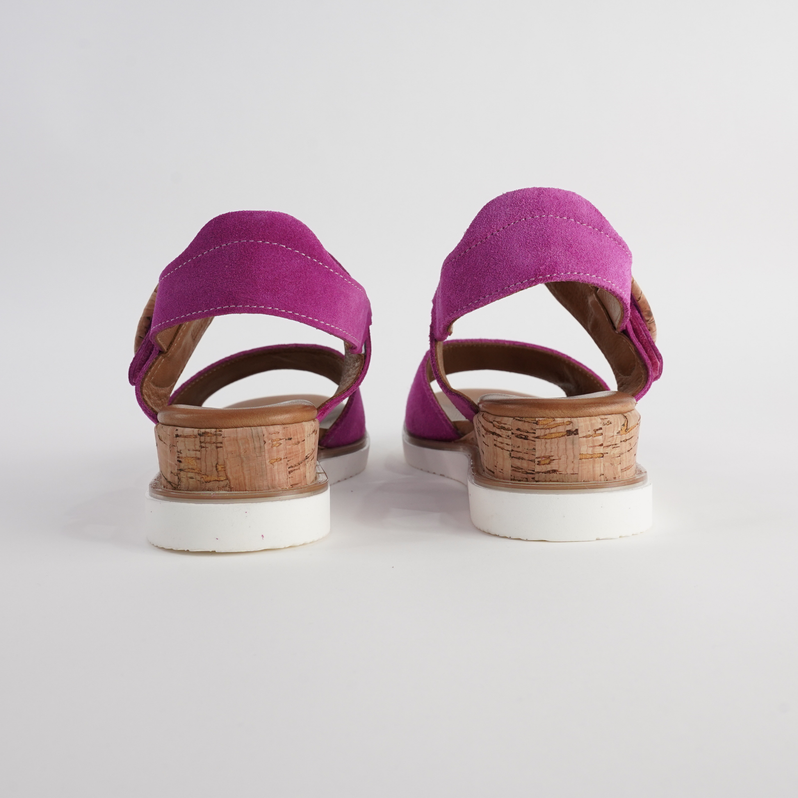 Aspen Fuchsia Leather Sandals