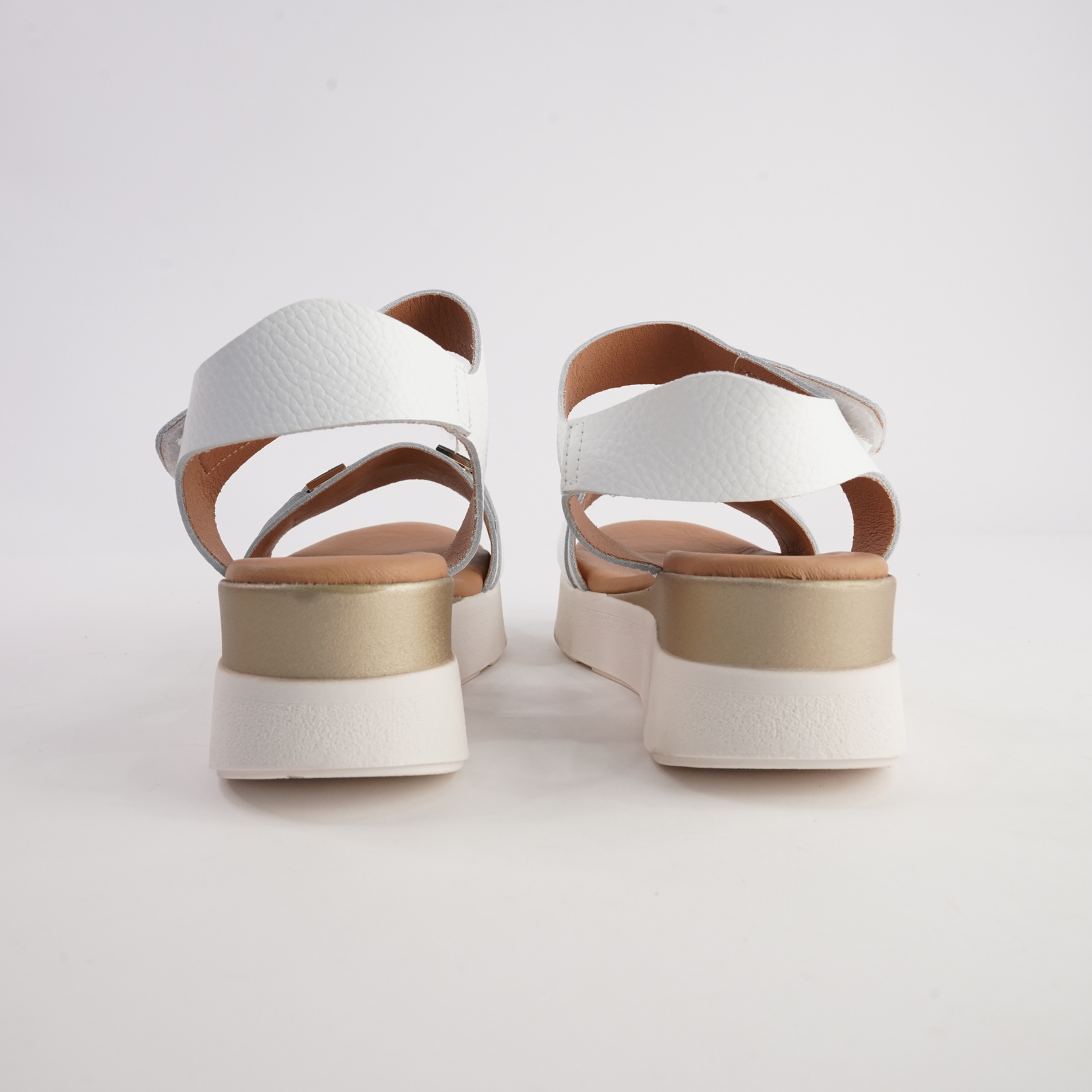 Saul Blanco Leather Sandals