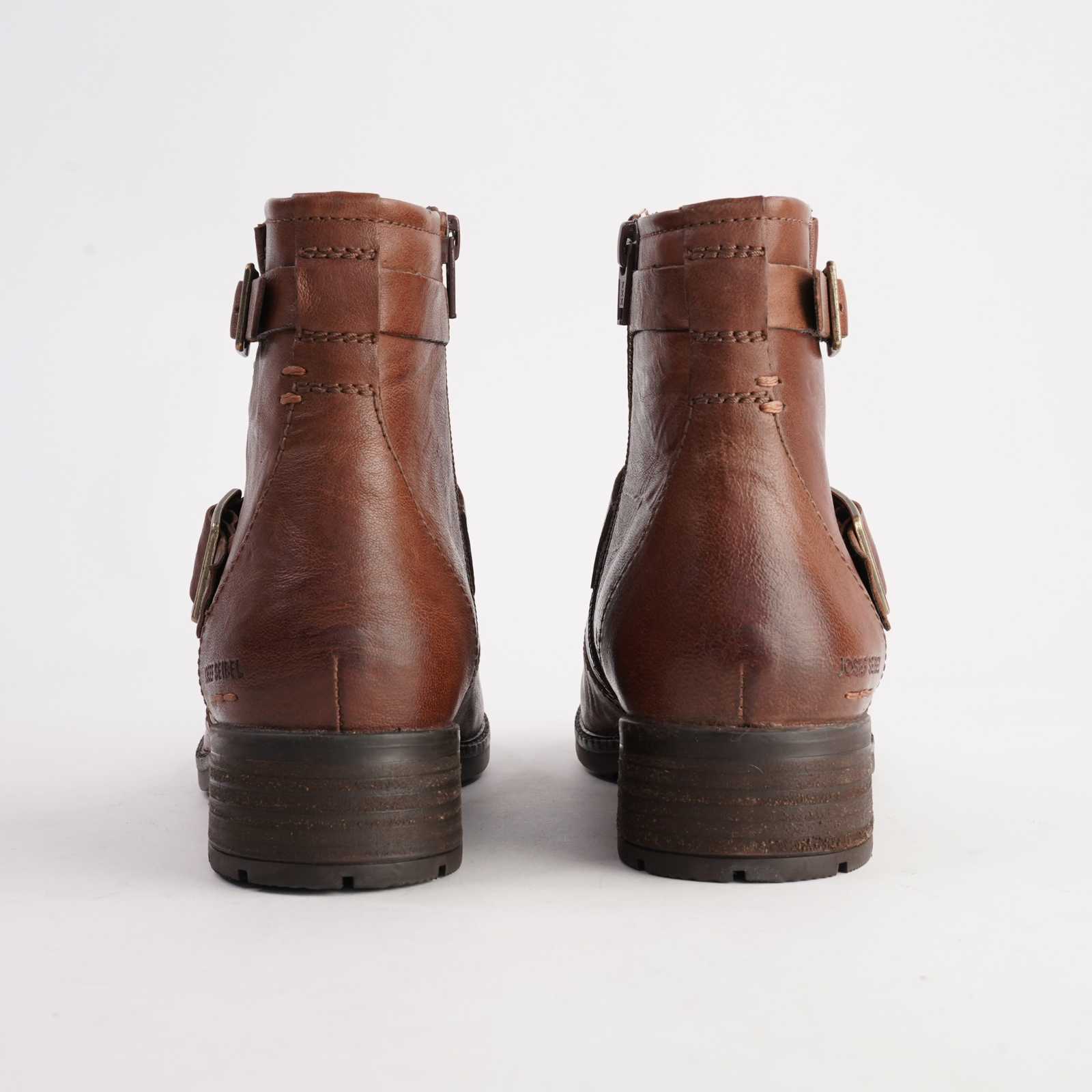 Kate 21 Cognac Leather Ankle Boots