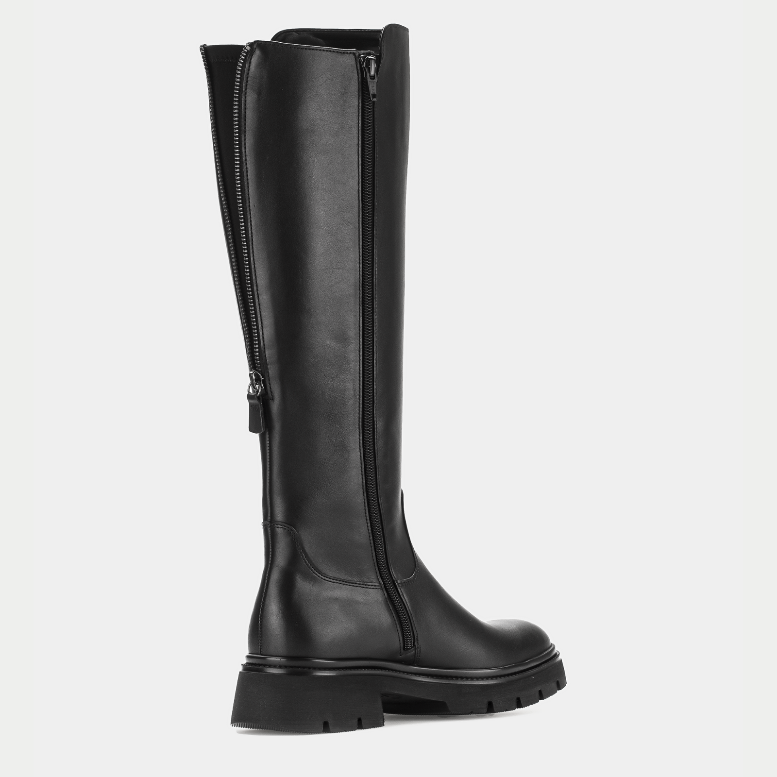Selique Schwarz Leather Knee High Boots