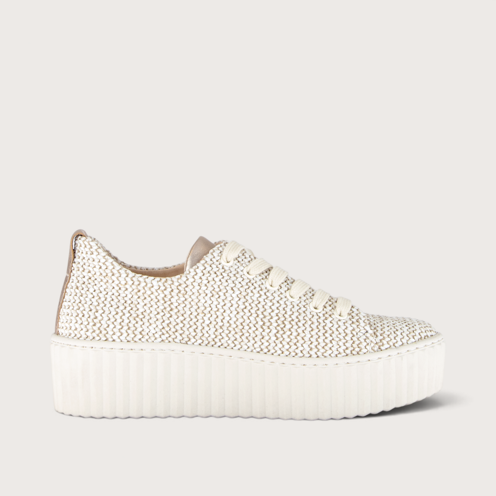Golden Oak Raffia Sneakers
