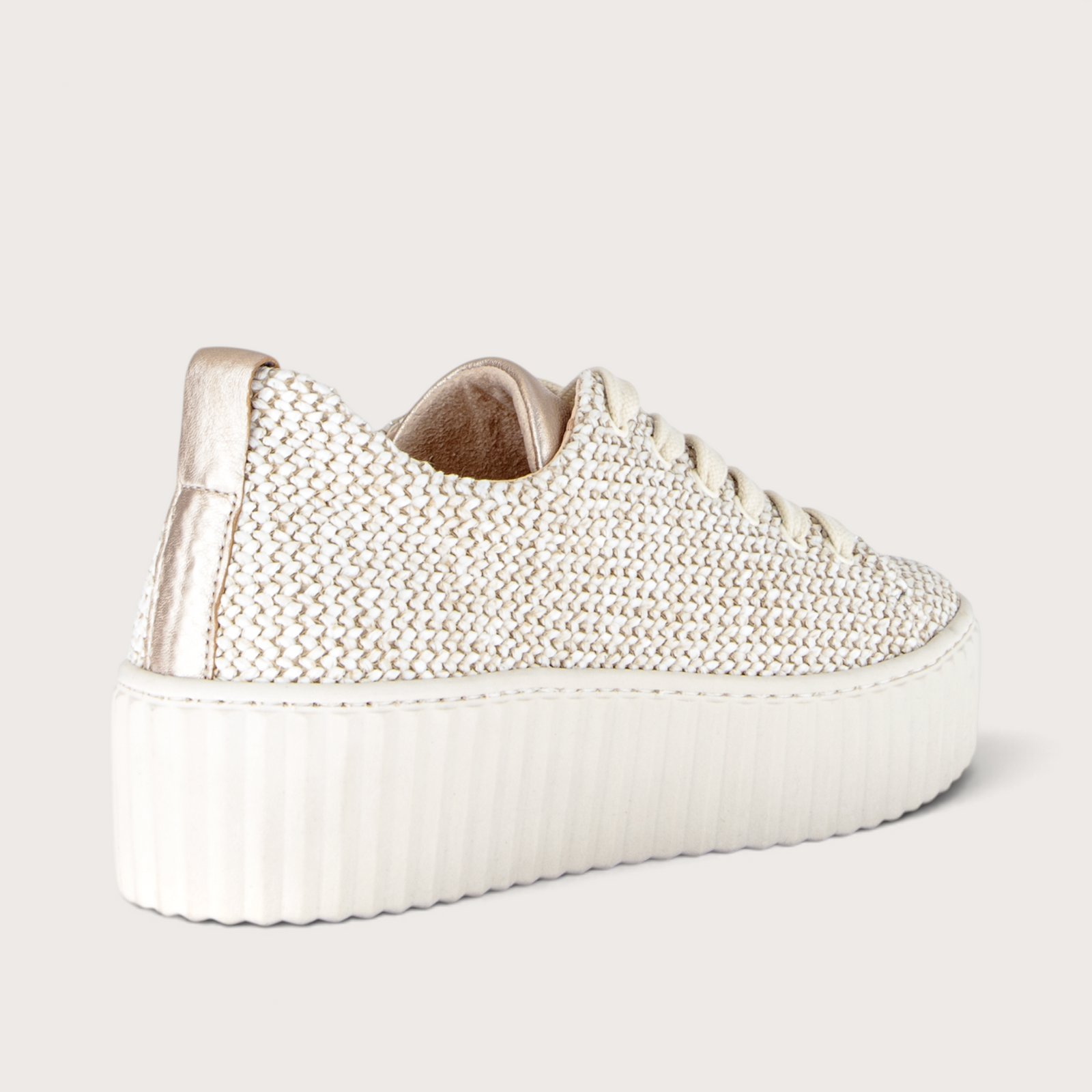 Golden Oak Raffia Sneakers