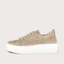 Golden Sand Raffia Sneakers