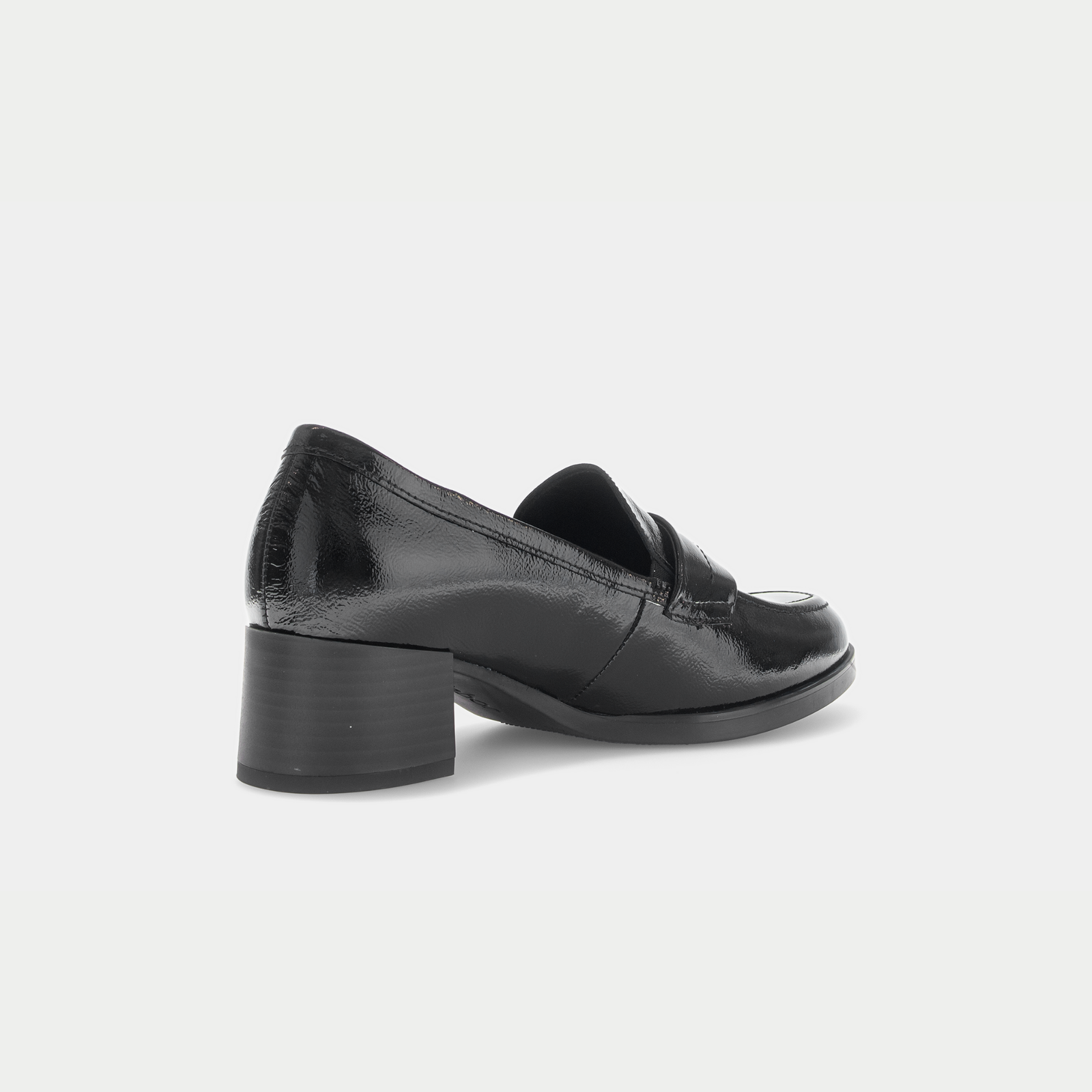 Kavari Schwarz Leather Heeled Loafers