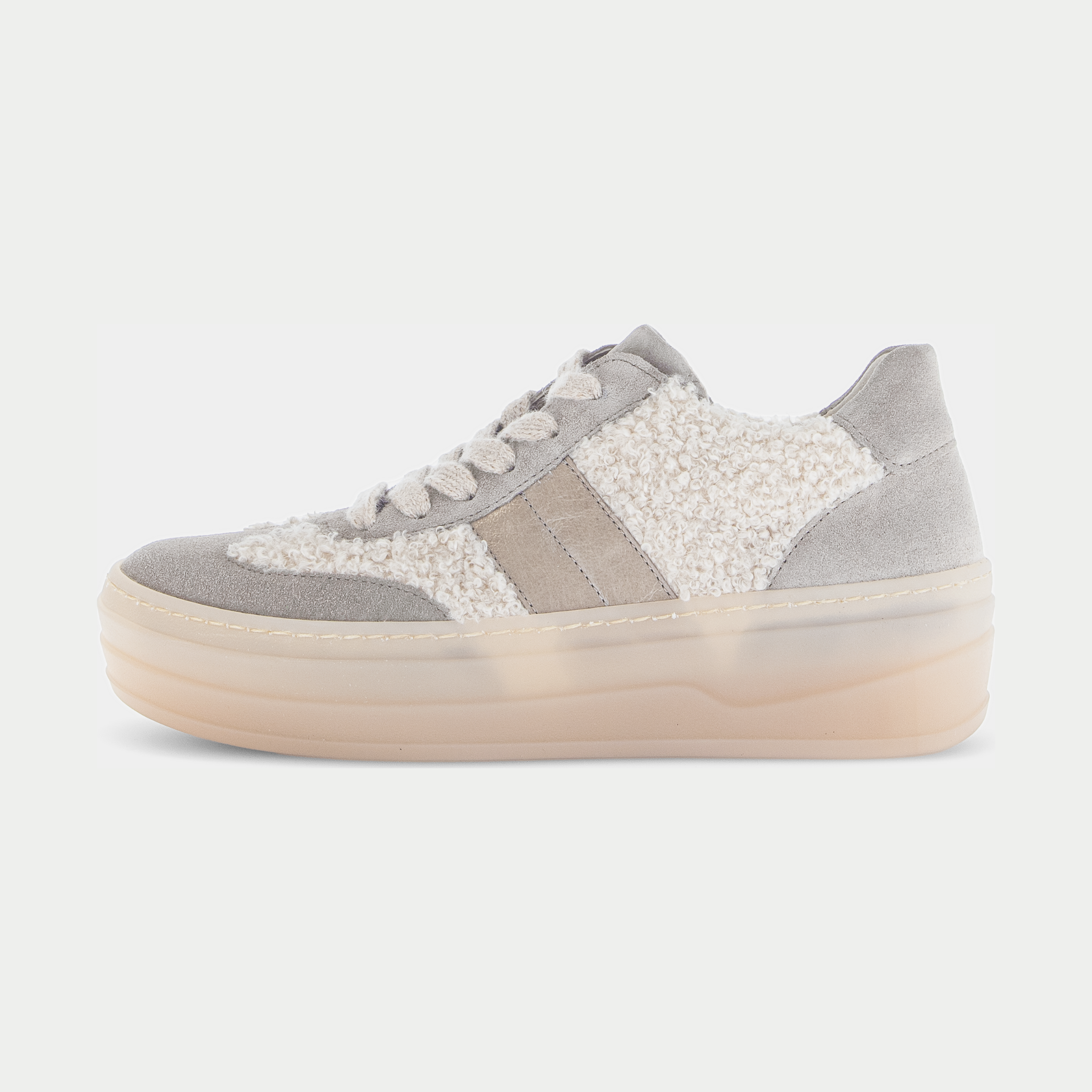 Nyvara Beige Kombi Leather Sneakers