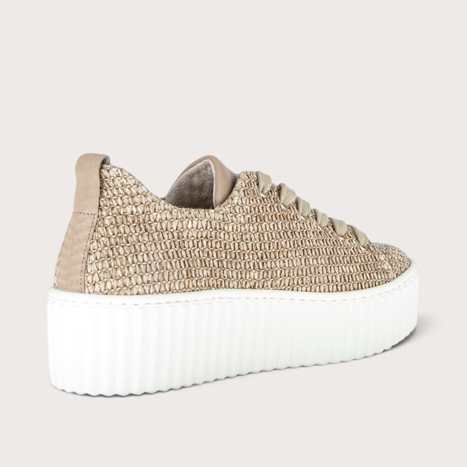 Golden Sand Raffia Sneakers