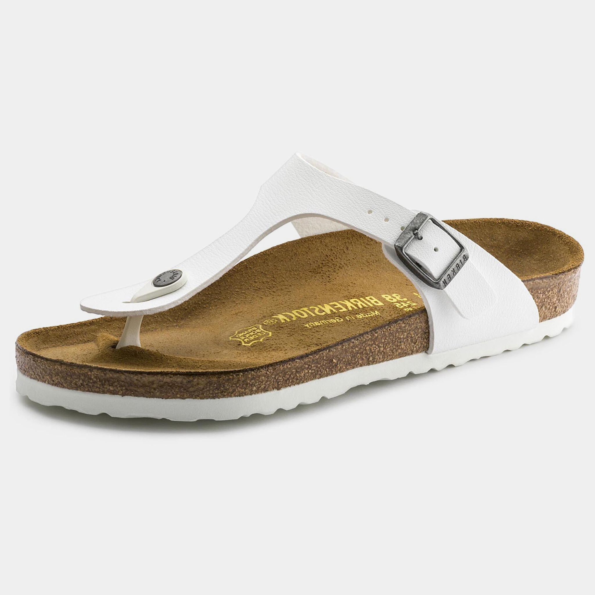 Gizeh Birko-flor White Sandals