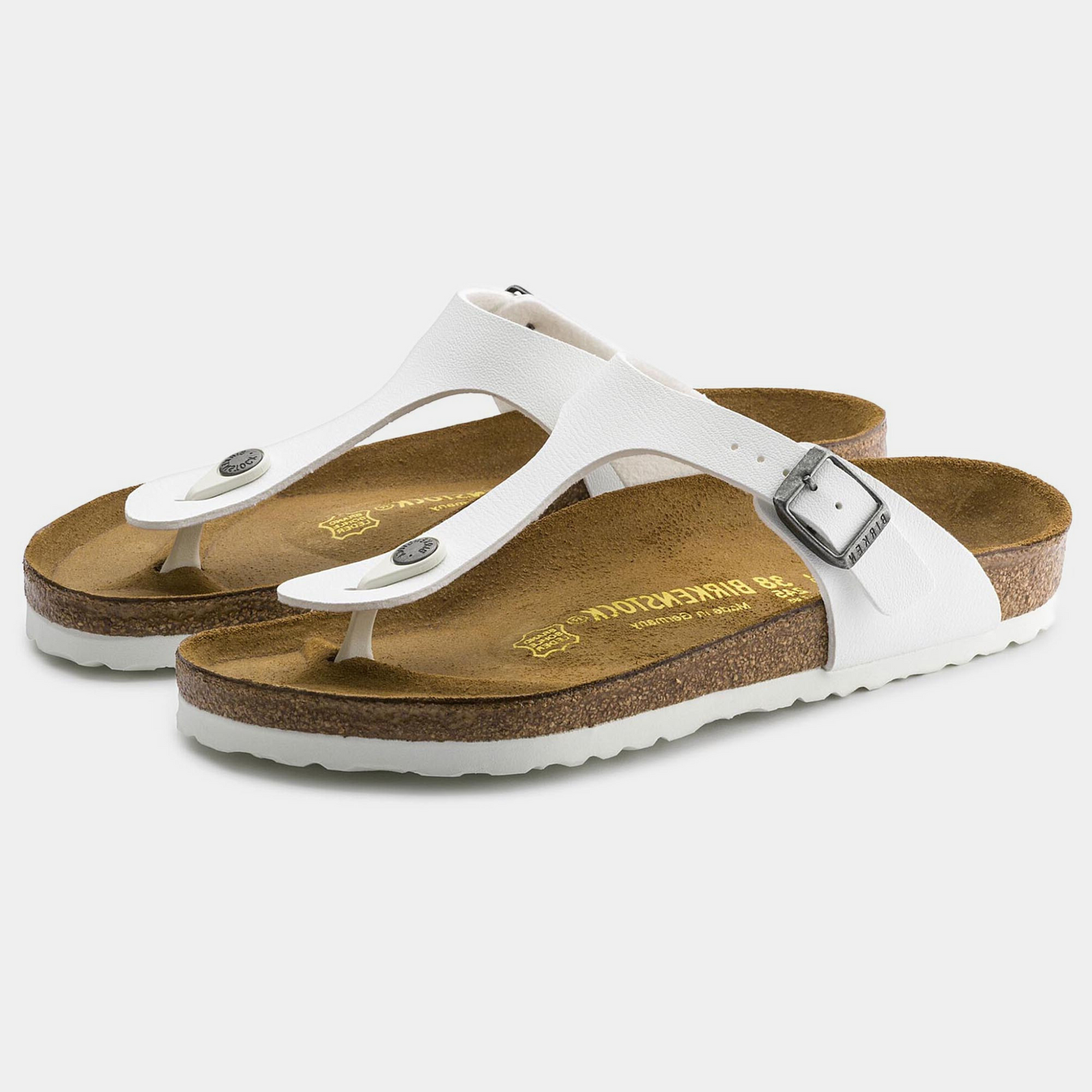 Gizeh Birko-flor White Sandals