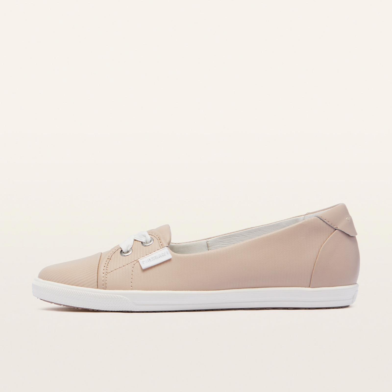 Hannah III Light Blush Emboss Leather Sneakers