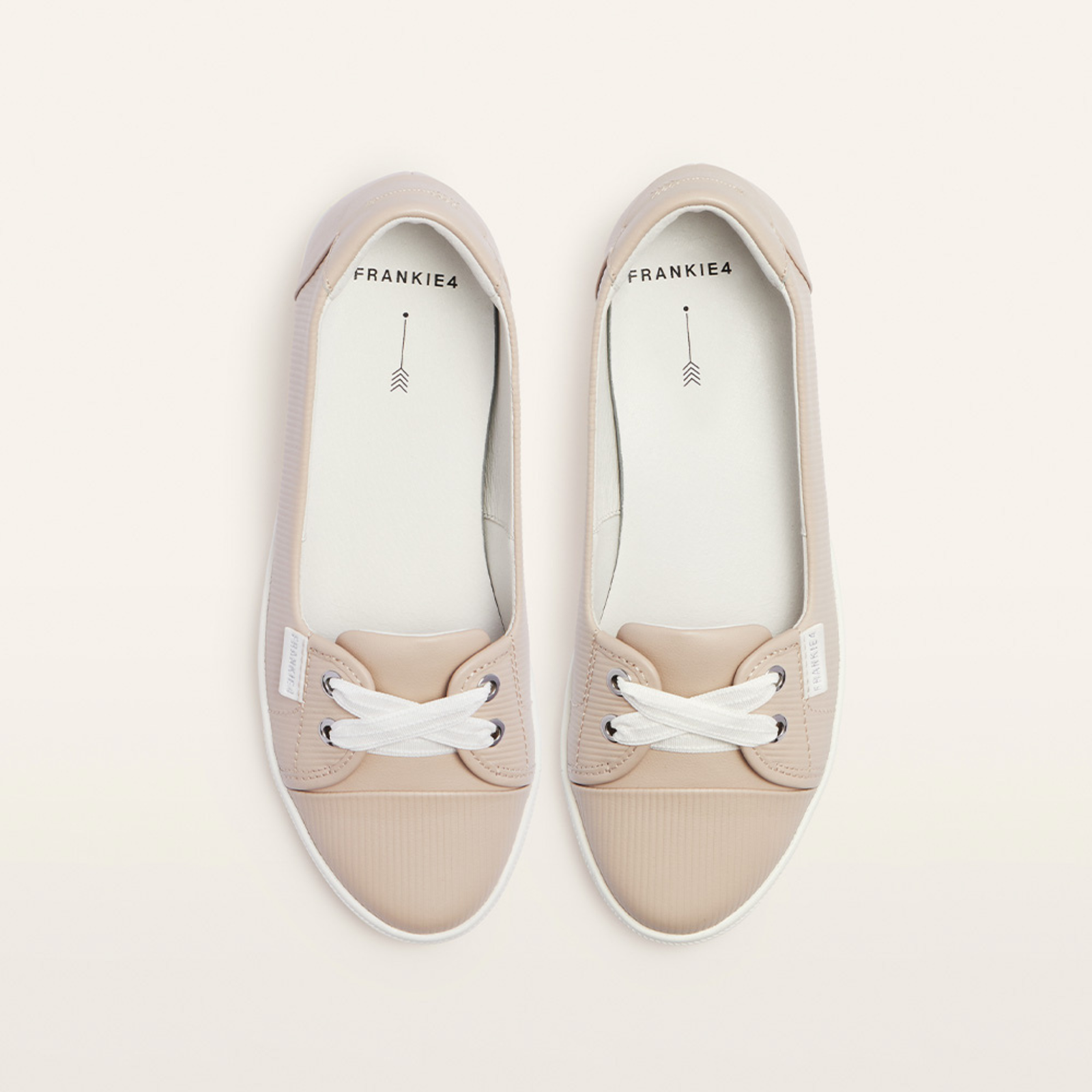 Hannah III Light Blush Emboss Leather Sneakers