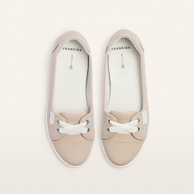 Hannah Iii Light Blush Emboss Leather Sneakers