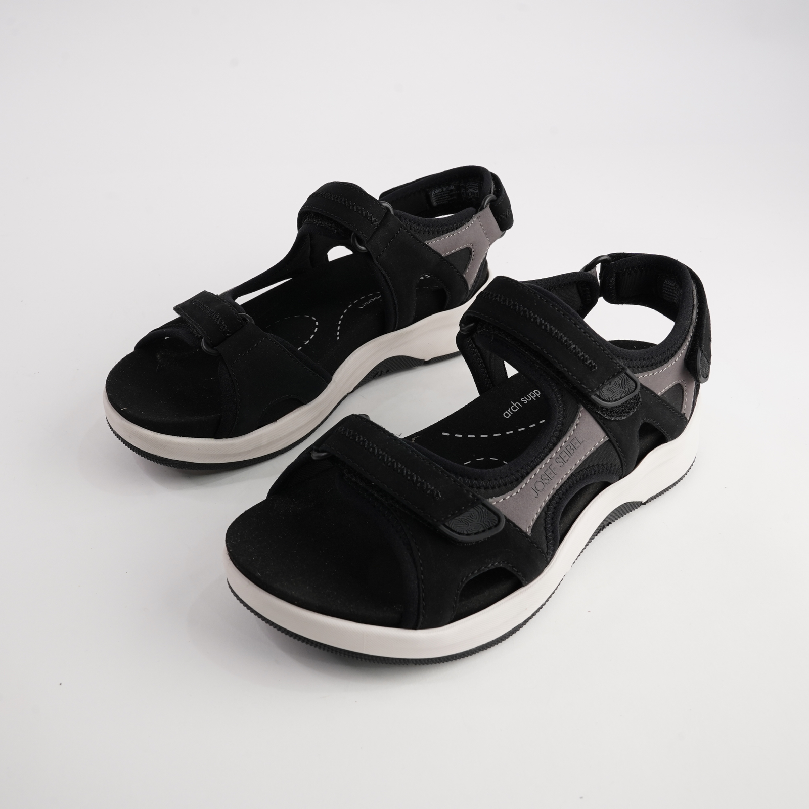 Estelle 02 Schwarz Combi Leather Sandals