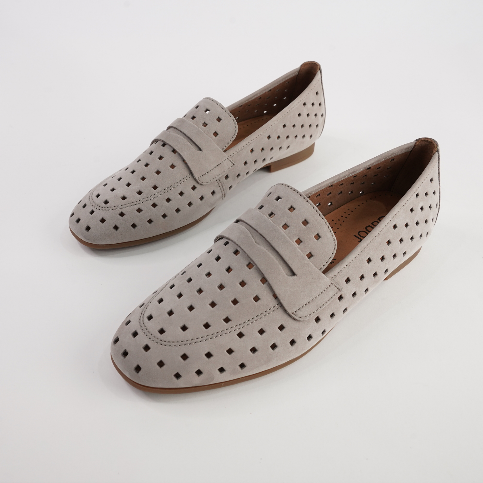 Dorothy Linen Nubuck Leather Loafers