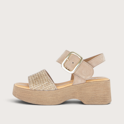Whisper Raffia Sand Heels