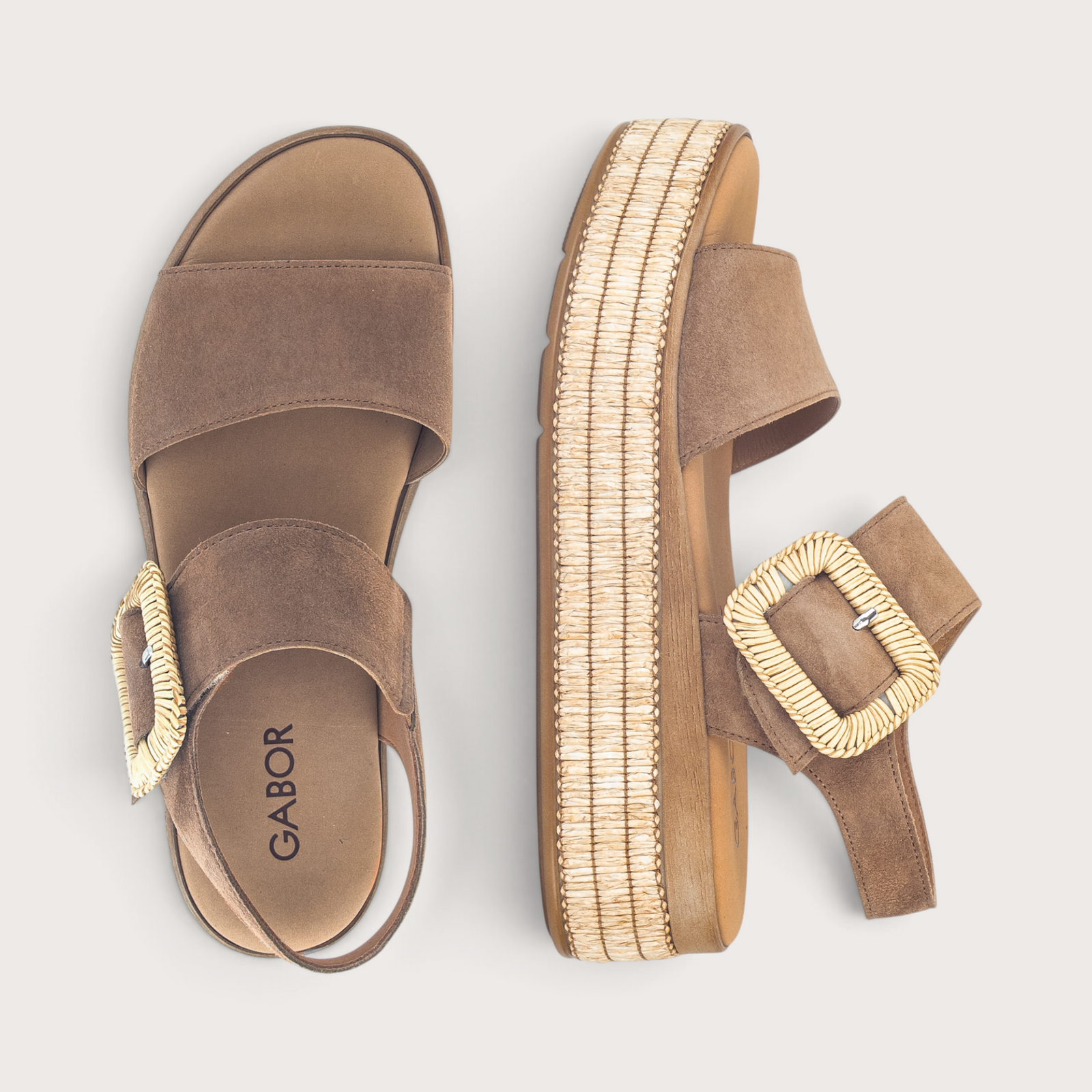 Crimson Peanut Suede Sandals