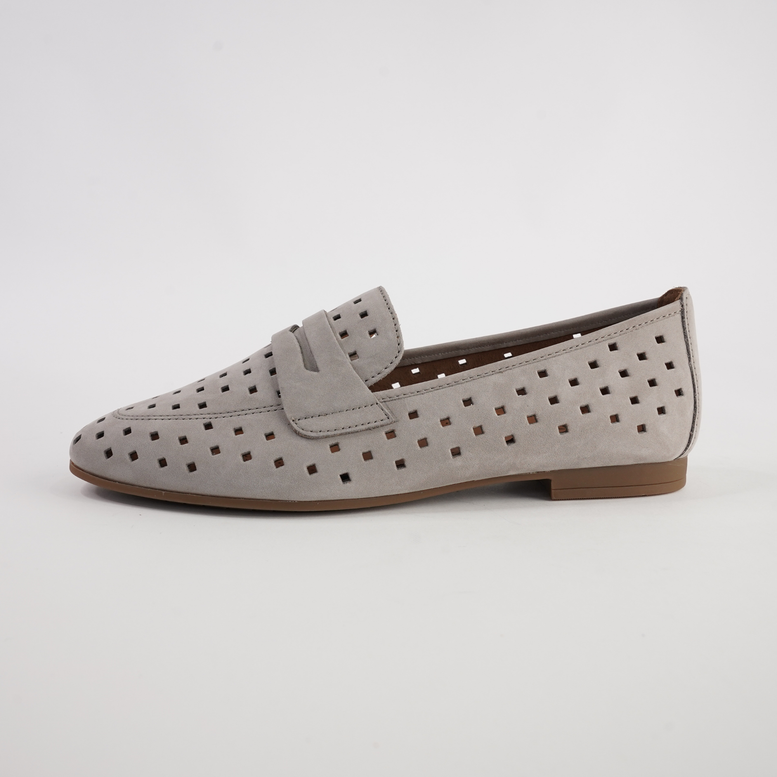 Dorothy Linen Nubuck Leather Loafers