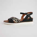Eclipse Black Leather Sandals